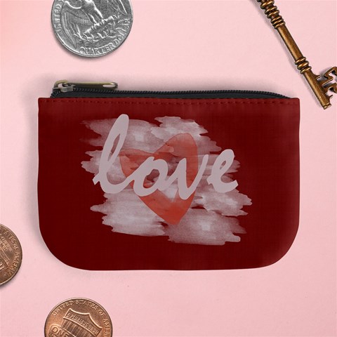 Cute Romantic Watercolor Heart Love Red By Lucy Front
