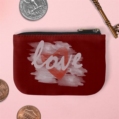 Cute Romantic Watercolor Heart Love Red By Lucy Back