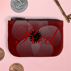 Cute Sheer Flower Red - Mini Coin Purse