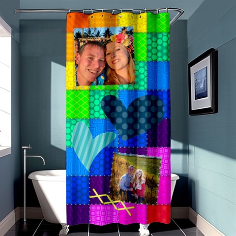 Rainbow Stitch Shower Curtain By Digitalkeepsakes Curtain(36 X72 ) - 33.26 x66.24  Curtain(36 X72 )