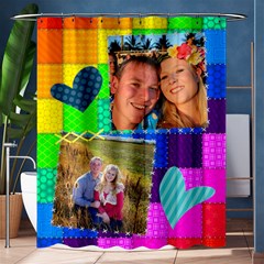 Rainbow Stitch Shower Curtain