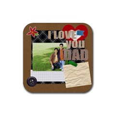 dad - Rubber Coaster (Square) dad - Rubber Coaster (Square)
