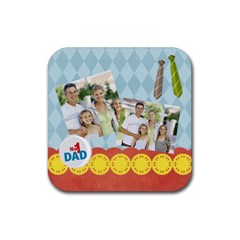 dad - Rubber Coaster (Square) dad - Rubber Coaster (Square)