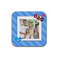 dad - Rubber Coaster (Square) dad - Rubber Coaster (Square)