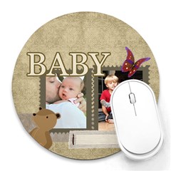 baby - Collage Round Mousepad