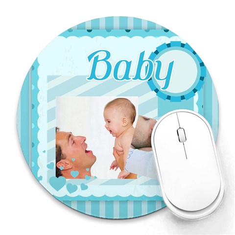 Baby By Baby 8 x8  Round Mousepad - 1