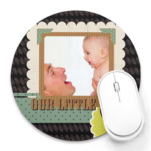 Baby By Baby 8 x8  Round Mousepad - 1