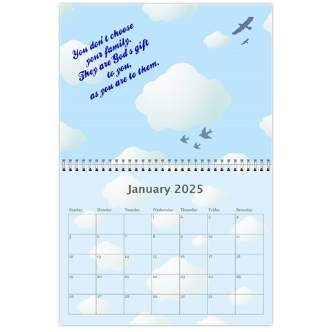 2025 Family Quotes Calendar By Galya Jan 2025