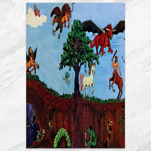 Monster Manual By Andrew Cousins 11.88 x17.36  Canvas - 1