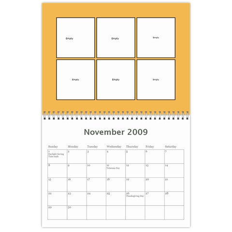 Megs Calendar By Julie Van Sambeek Nov 2009