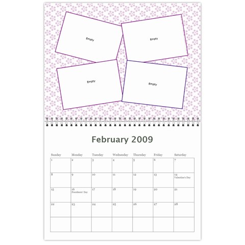 Megs Calendar By Julie Van Sambeek Feb 2009