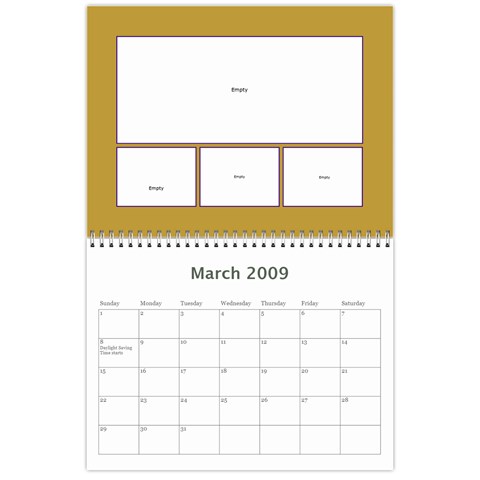 Megs Calendar By Julie Van Sambeek Mar 2009