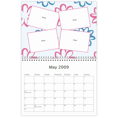 Megs Calendar By Julie Van Sambeek May 2009