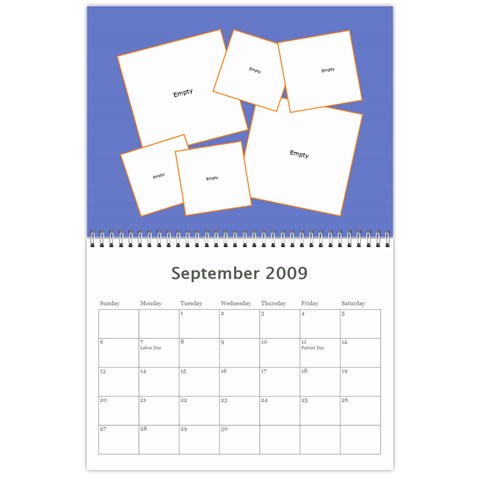 Megs Calendar By Julie Van Sambeek Sep 2009