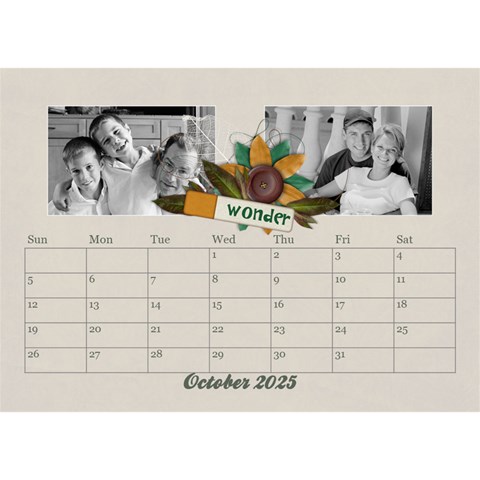 Desktop Calendar 8 5x6, Family By Mikki Oct 2025
