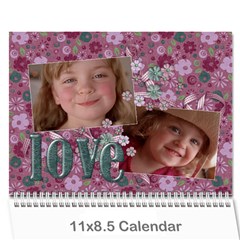 Love/purple/mother/family- Photo Calendar (12 Months)