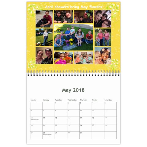 Calendar 2018 By Debbie May 2018