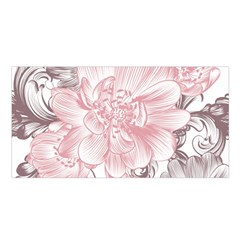 Flower Print Satin Shawl by jmcdesigns