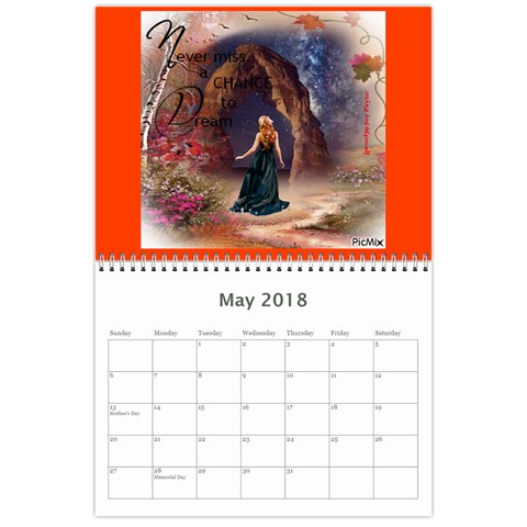 2018 Calender May 2018