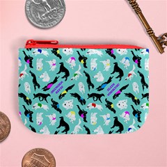 Turquoise Silken Windhound Coin Purse - Mini Coin Purse