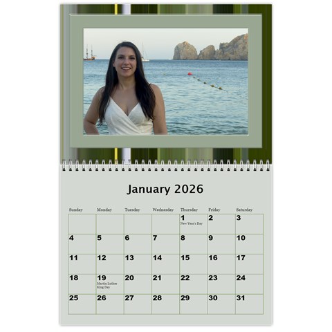 Shades Of Green 2026 Wall Calendar 11 X 8 5 (any Year) By Deborah Jan 2026