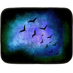 Blue Colored Bird - Small Fleece Blanket - 35 x27  Fleece Blanket (Mini)
