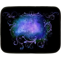 Blue Colored Swirl - Small Fleece Blanket - 35 x27  Fleece Blanket (Mini)