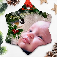 George Merry Christmas Snowflake Ornament - Ornament (Snowflake)