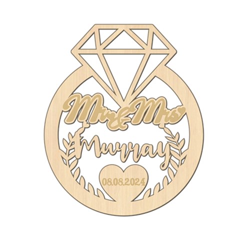 Personalized Christmas Diamond Ring By Wanni Front