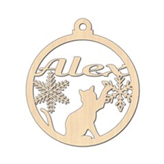 Personalized Big Name Cat Stand Up - Wood Ornament Personalized Big Name Cat Stand Up - Wood Ornament