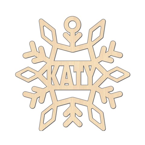 Personalized Classic Snowflake Shape By Anita Front
