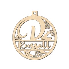 Personalized Letter R - Wood Ornament Personalized Letter R - Wood Ornament
