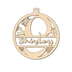 Personalized Letter S - Wood Ornament Personalized Letter S - Wood Ornament