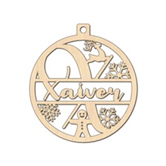Personalized Letter X - Wood Ornament Personalized Letter X - Wood Ornament