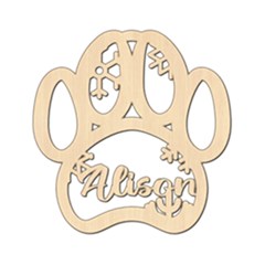 Personalized Paw Print Small Snowflake Xmas - Wood Ornament Personalized Paw Print Small Snowflake Xmas - Wood Ornament
