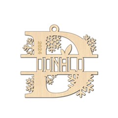 Personalized Letter D - Wood Ornament Personalized Letter D - Wood Ornament