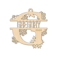 Personalized Letter G - Wood Ornament Personalized Letter G - Wood Ornament