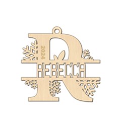 Personalized Letter R - Wood Ornament Personalized Letter R - Wood Ornament
