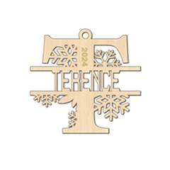 Personalized Letter T - Wood Ornament Personalized Letter T - Wood Ornament