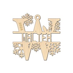 Personalized Letter W - Wood Ornament Personalized Letter W - Wood Ornament