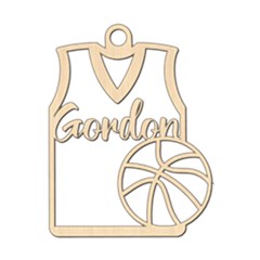 Personalized Basketball Top - Wood Ornament Personalized Basketball Top - Wood Ornament