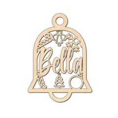 Personalized Bell with Angel Xmas - Wood Ornament Personalized Bell with Angel Xmas - Wood Ornament