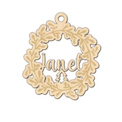 Personalized Xmas Wreath - Wood Ornament Personalized Xmas Wreath - Wood Ornament