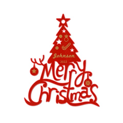 Personalized Xmas Tree With Text By Oneson Front