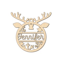 deer head - Wood Ornament deer head - Wood Ornament