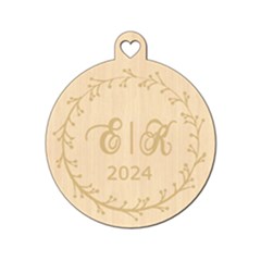 Personalized Wedding Flowers - Wood Ornament Personalized Wedding Flowers - Wood Ornament