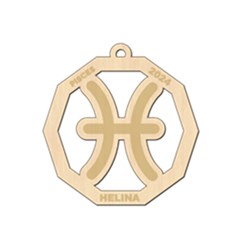 Personalized Zodiac Sign Pisces - Wood Ornament Personalized Zodiac Sign Pisces - Wood Ornament