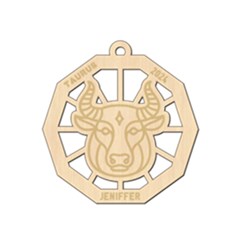 Personalized Zodiac Symbols Taurus - Wood Ornament Personalized Zodiac Symbols Taurus - Wood Ornament