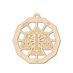 Personalized Zodiac Symbols Libra - Wood Ornament Personalized Zodiac Symbols Libra - Wood Ornament