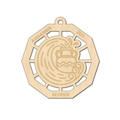Personalized Zodiac Symbols Aquarius - Wood Ornament Personalized Zodiac Symbols Aquarius - Wood Ornament